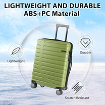 Expandable 20-Inch Cabin Suitcase With 360° Spinner Wheels And TSA Lock