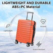 Expandable 20-Inch Cabin Suitcase With 360° Spinner Wheels And TSA Lock