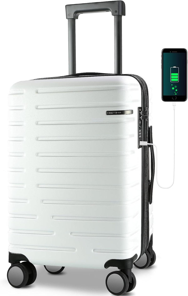 Expandable 20-Inch Cabin Suitcase With 360° Spinner Wheels And TSA Lock