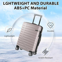 Expandable 20-Inch Cabin Suitcase With 360° Spinner Wheels And TSA Lock