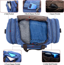 Expandable Canvas Weekend Duffle Bag - 40L to 50L Travel Backpack