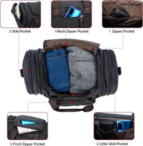 Expandable Canvas Weekend Duffle Bag - 40L to 50L Travel Backpack