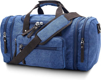 Expandable Canvas Weekend Duffle Bag - 40L to 50L Travel Backpack