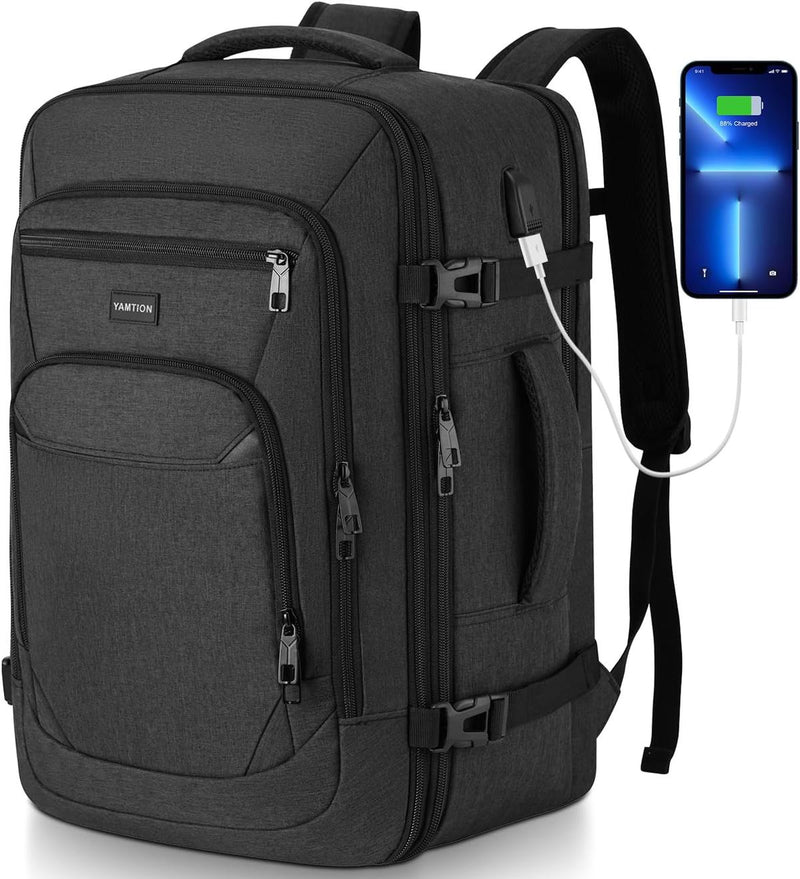 Expandable Carry-On Travel Backpack With Laptop Compartment