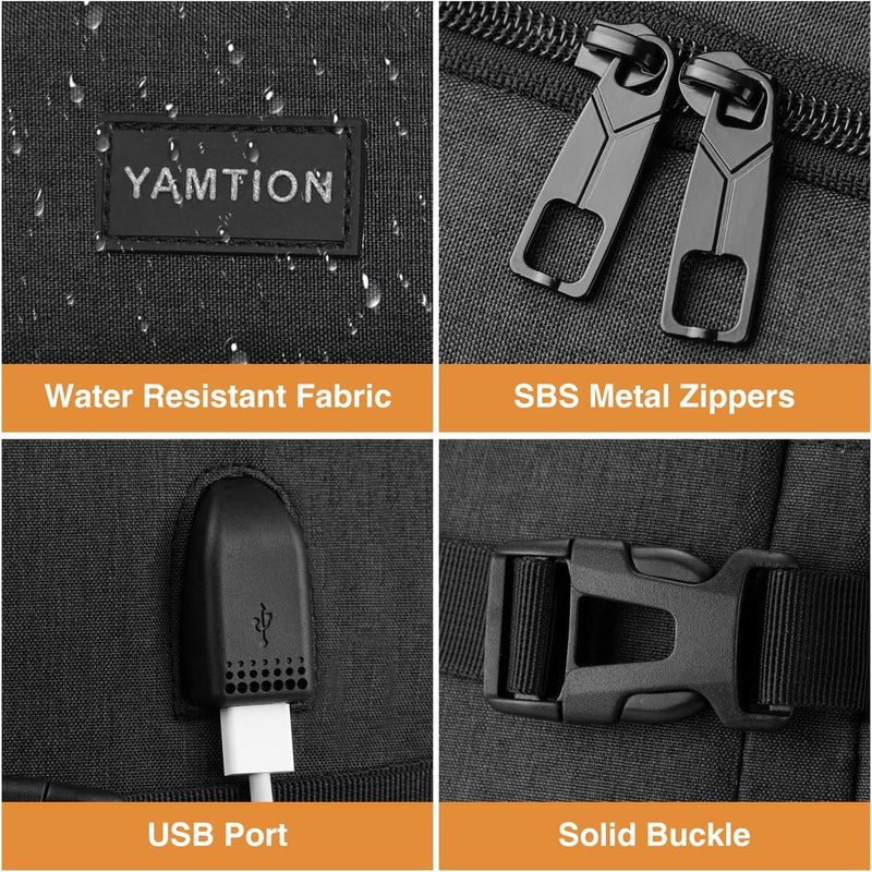 Expandable Carry-On Travel Backpack With Laptop Compartment