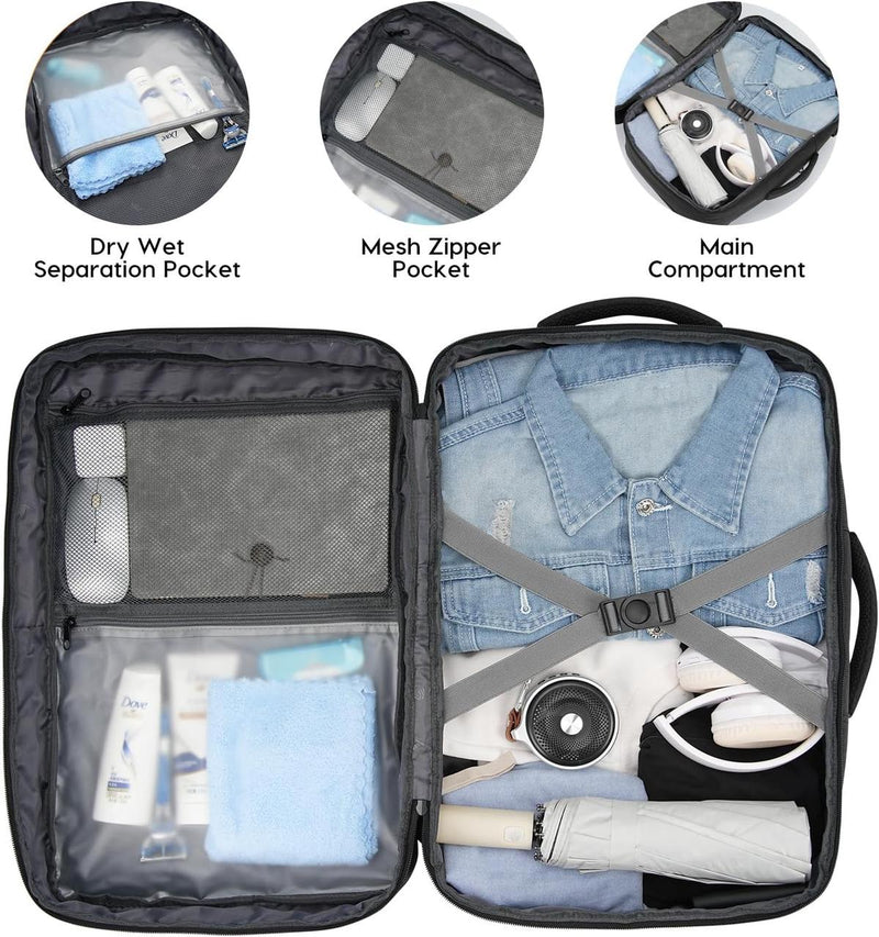 Expandable Carry-On Travel Backpack With Laptop Compartment
