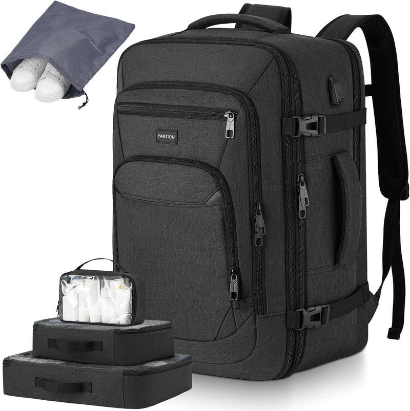 Expandable Carry-On Travel Backpack With Laptop Compartment
