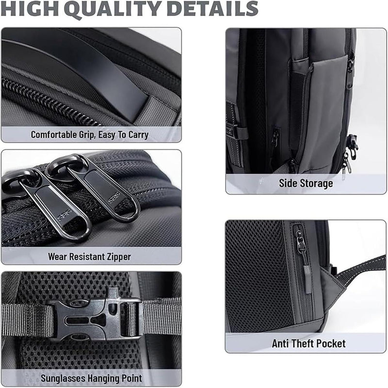 Expandable Compression Backpack With Anti-Theft Lock And Wet/Dry Separation