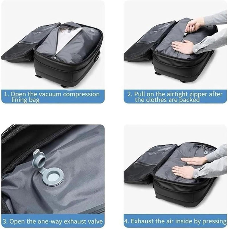 Expandable Compression Backpack With Anti-Theft Lock And Wet/Dry Separation