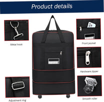 Expandable Foldable Wheeled Travel Bag With Large Capacity