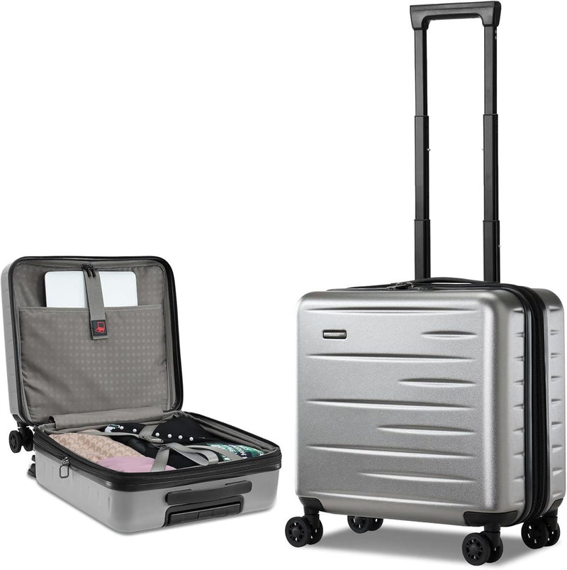 Expandable Hard-Shell Suitcase Set With Front Pocket And TSA Lock