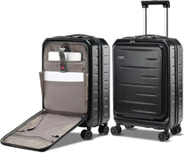 Expandable Hard-Shell Suitcase Set With Front Pocket And TSA Lock