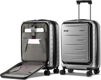 Expandable Hard-Shell Suitcase Set With Front Pocket And TSA Lock
