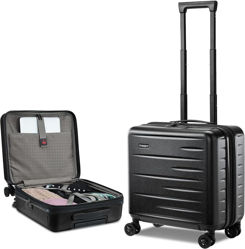 Expandable Hard-Shell Suitcase Set With Front Pocket And TSA Lock