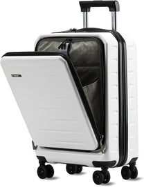 Expandable Hard-Shell Suitcase Set With Front Pocket And TSA Lock