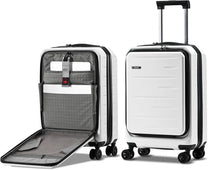 Expandable Hard-Shell Suitcase Set With Front Pocket And TSA Lock