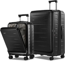 Expandable Hard-Shell Suitcase Set With Front Pocket And TSA Lock