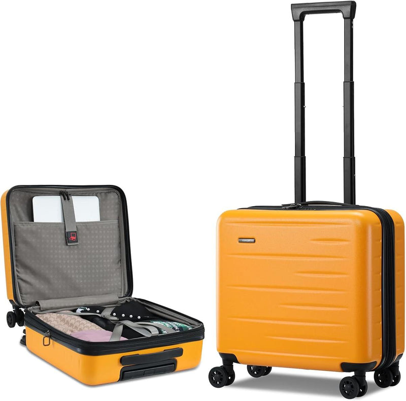 Expandable Hard-Shell Suitcase Set With Front Pocket And TSA Lock