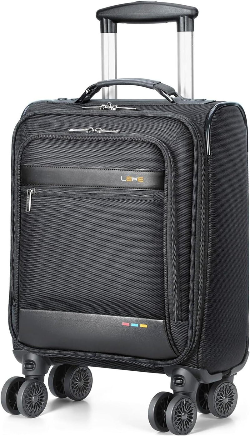Expandable Soft Cabin Suitcase With Wheels - Lightweight And Airline Approved