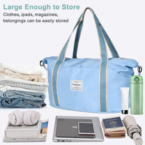 Expandable Travel Bag With Waterproof Wet Pocket And Trolley Sleeve