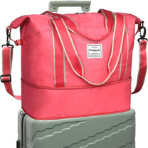 Expandable Travel Bag With Waterproof Wet Pocket And Trolley Sleeve