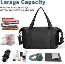 Expandable Travel Bag With Waterproof Wet Pocket And Trolley Sleeve