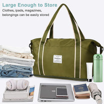 Expandable Travel Bag With Waterproof Wet Pocket And Trolley Sleeve