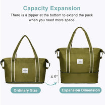 Expandable Travel Bag With Waterproof Wet Pocket And Trolley Sleeve