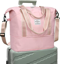 Expandable Travel Bag With Waterproof Wet Pocket And Trolley Sleeve