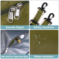 Expandable Travel Bag With Waterproof Wet Pocket And Trolley Sleeve