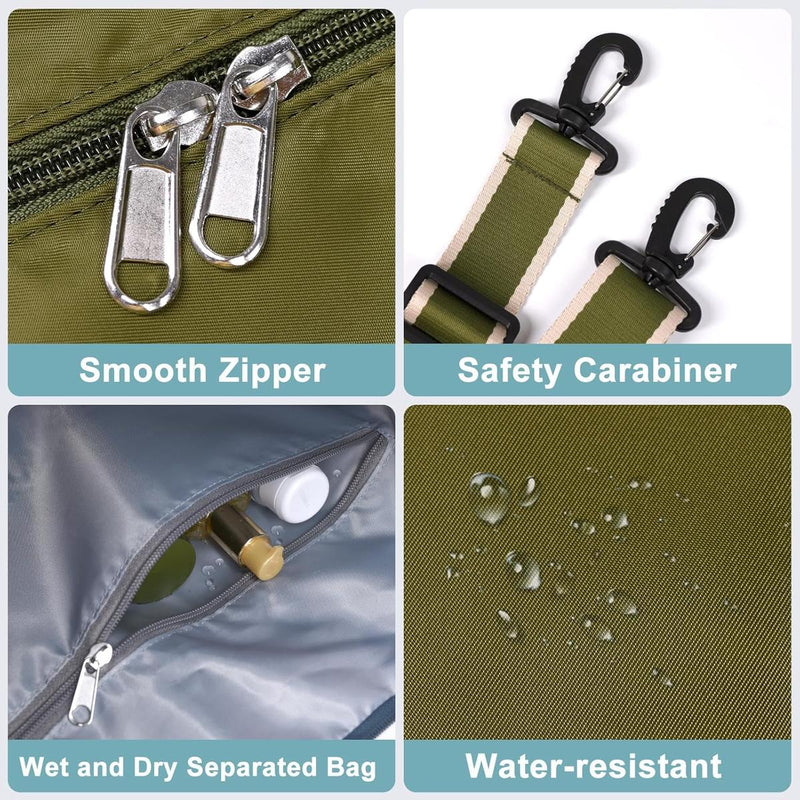 Expandable Travel Bag With Waterproof Wet Pocket And Trolley Sleeve