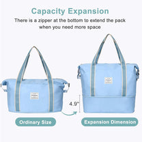 Expandable Travel Bag With Waterproof Wet Pocket And Trolley Sleeve