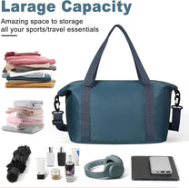 Expandable Travel Bag With Waterproof Wet Pocket And Trolley Sleeve