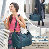 Expandable Travel Bag With Waterproof Wet Pocket And Trolley Sleeve
