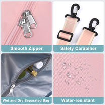 Expandable Travel Bag With Waterproof Wet Pocket And Trolley Sleeve