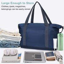 Expandable Travel Bag With Waterproof Wet Pocket And Trolley Sleeve