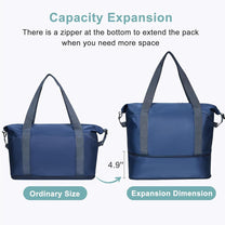 Expandable Travel Bag With Waterproof Wet Pocket And Trolley Sleeve