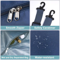 Expandable Travel Bag With Waterproof Wet Pocket And Trolley Sleeve