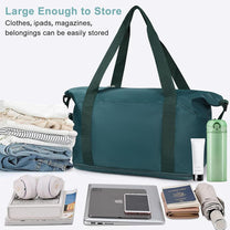 Expandable Travel Bag With Waterproof Wet Pocket And Trolley Sleeve