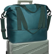 Expandable Travel Bag With Waterproof Wet Pocket And Trolley Sleeve