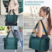 Expandable Travel Bag With Waterproof Wet Pocket And Trolley Sleeve