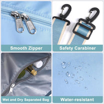Expandable Travel Bag With Waterproof Wet Pocket And Trolley Sleeve