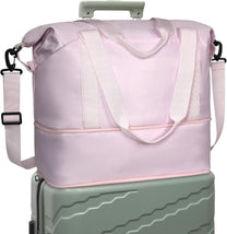 Expandable Travel Bag With Waterproof Wet Pocket And Trolley Sleeve