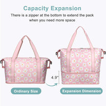 Expandable Travel Bag With Waterproof Wet Pocket And Trolley Sleeve