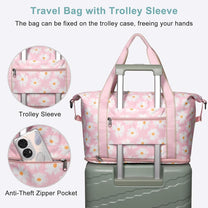 Expandable Travel Bag With Waterproof Wet Pocket And Trolley Sleeve