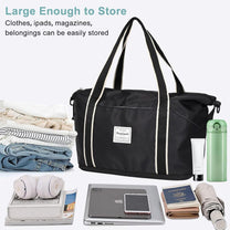 Expandable Travel Bag With Waterproof Wet Pocket And Trolley Sleeve