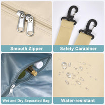 Expandable Travel Bag With Waterproof Wet Pocket And Trolley Sleeve