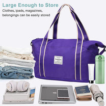 Expandable Travel Bag With Waterproof Wet Pocket And Trolley Sleeve