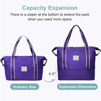 Expandable Travel Bag With Waterproof Wet Pocket And Trolley Sleeve