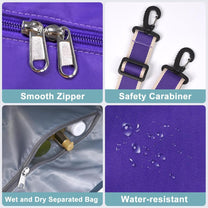 Expandable Travel Bag With Waterproof Wet Pocket And Trolley Sleeve